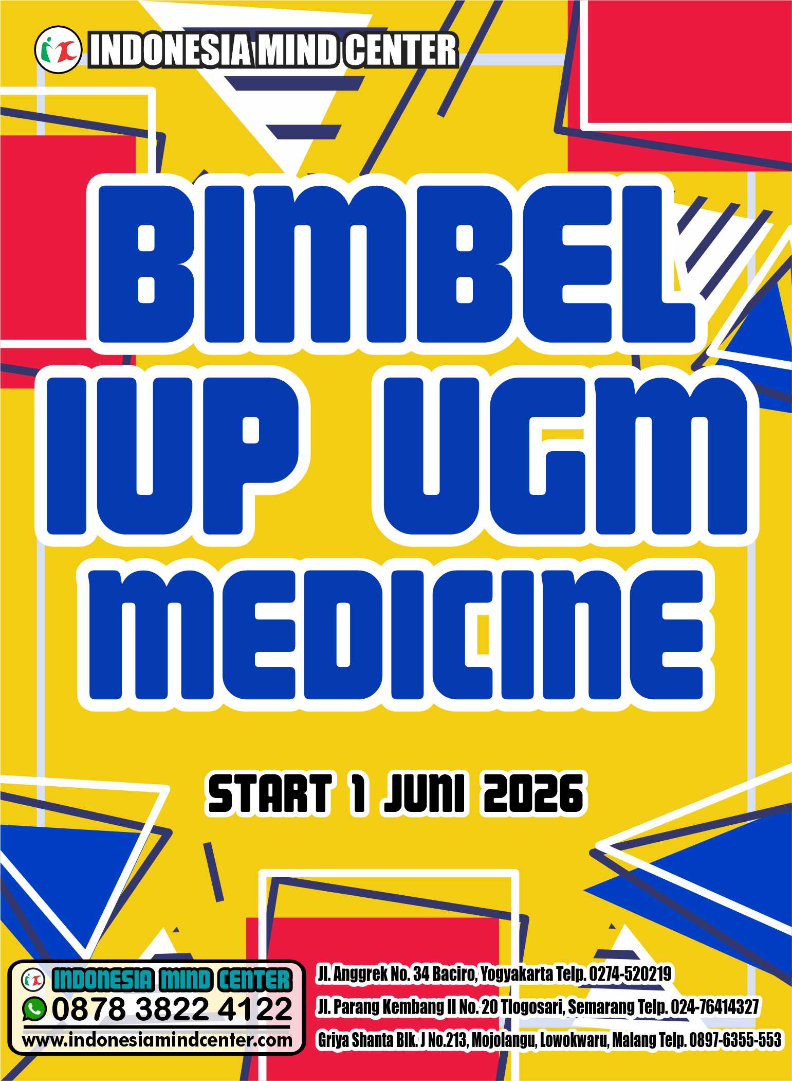 BIMBEL IUP UGM MEDICINE 2026 START 1 JUNI 2026