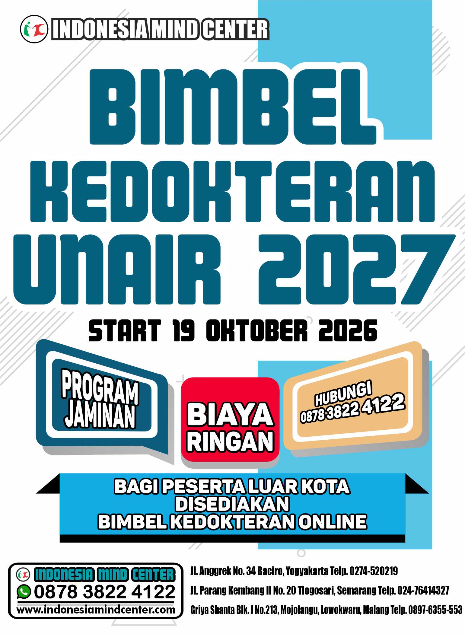 BIMBEL KEDOKTERAN UNAIR START 19 OKTOBER 2026
