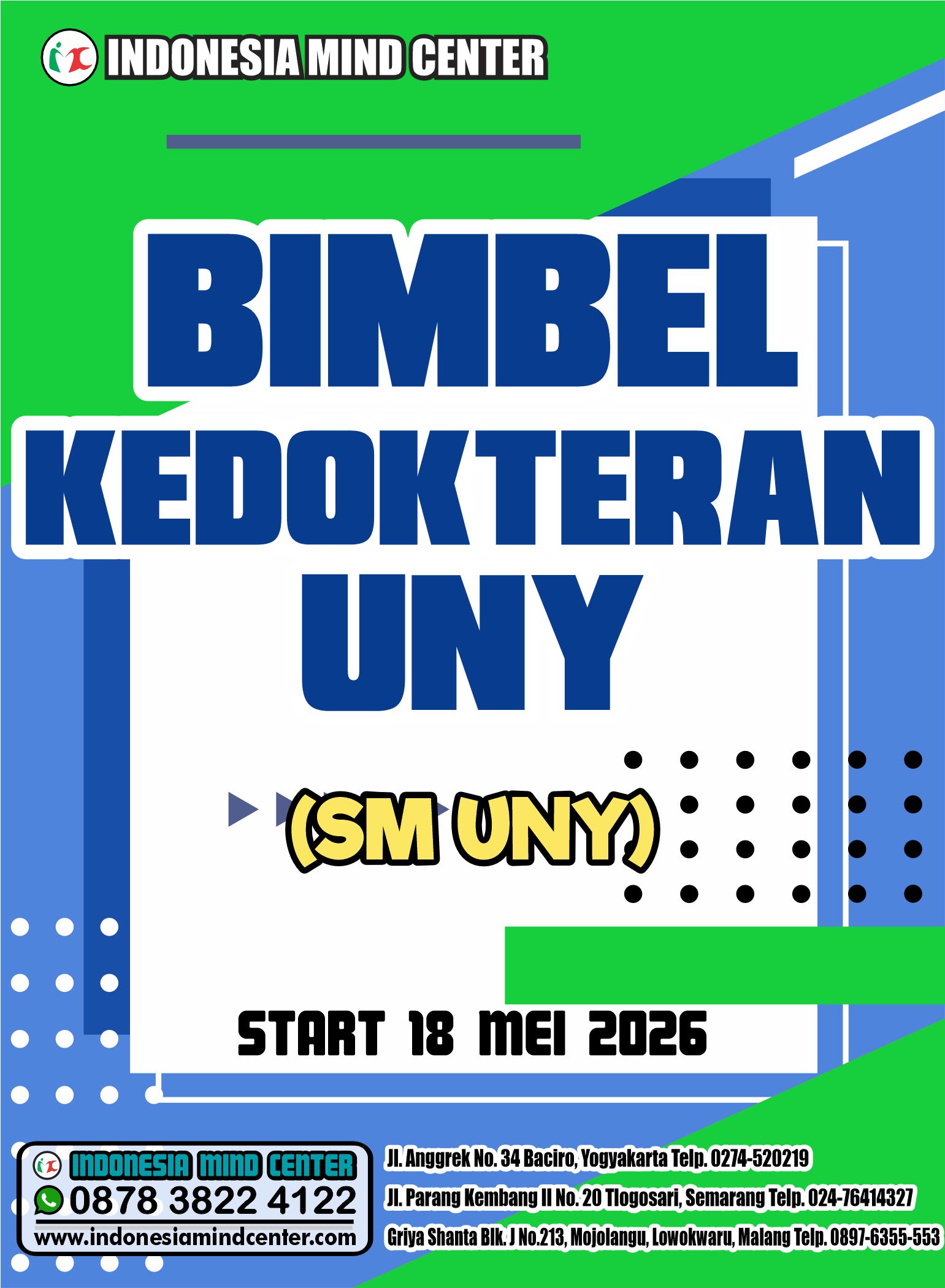 BIMBEL KEDOKTERAN UNY STARR 18 MEI 2026