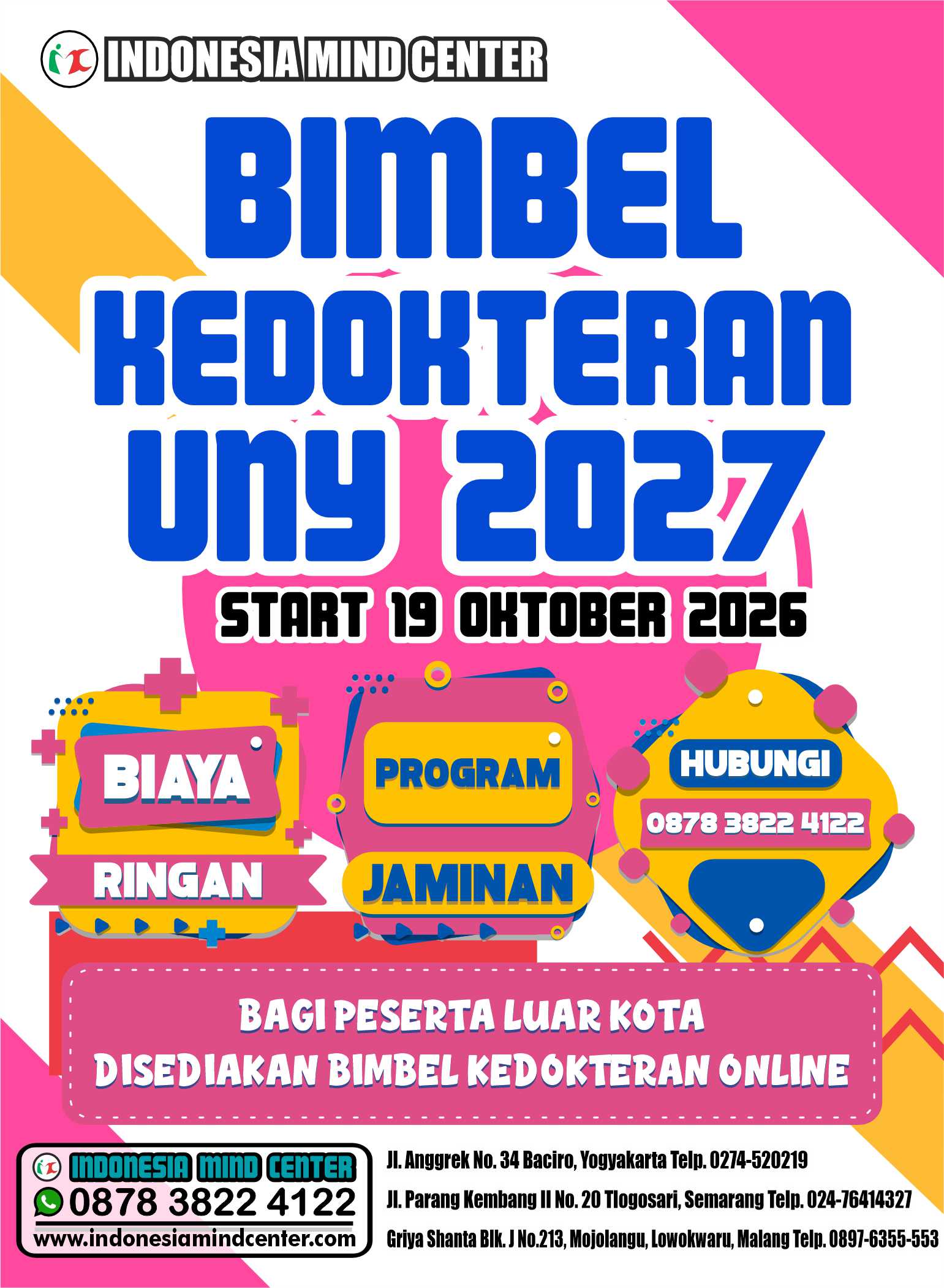 BIMBEL KEDOKTERAN UNY START 19 OKTOBER 2026