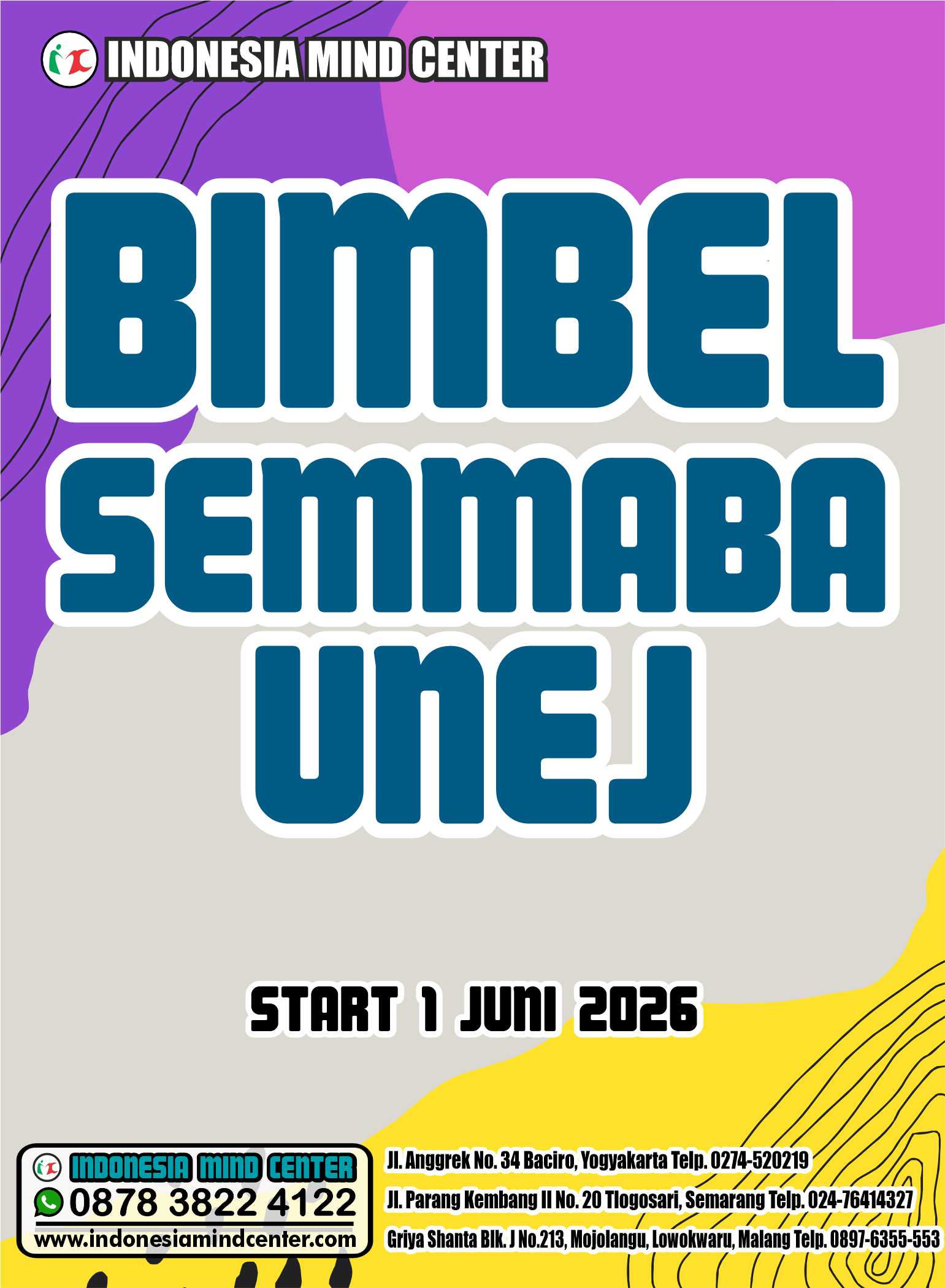 BIMBEL SM UNEJ START 1 JUNI 2026