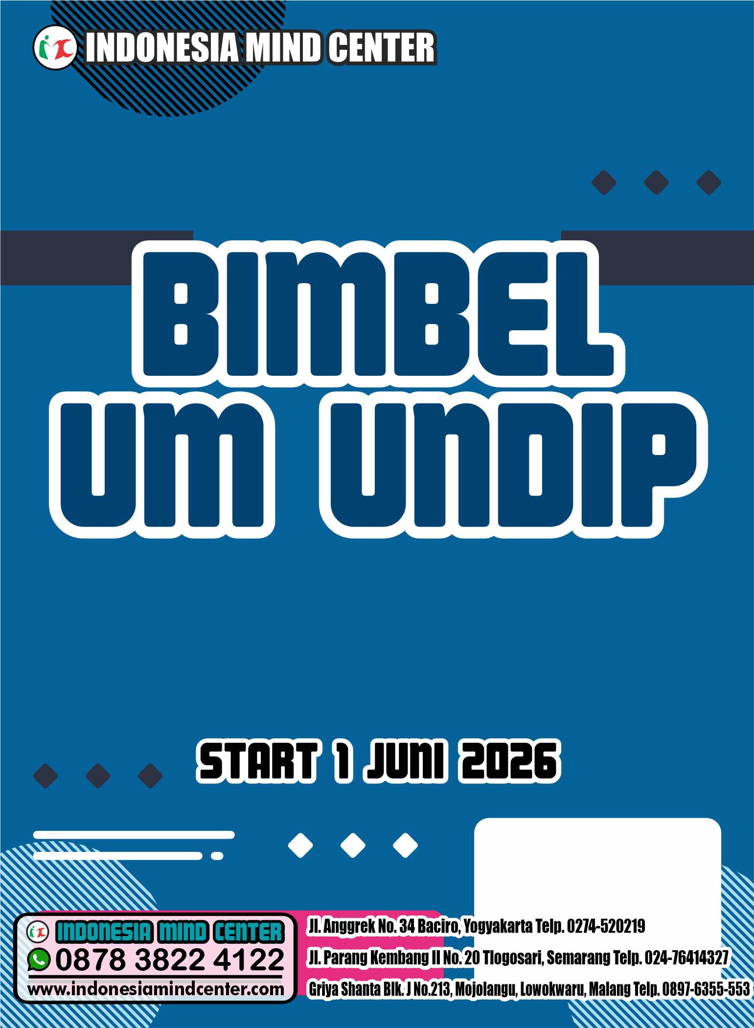 BIMBEL UM UNDIP START 1 JUNI 2026