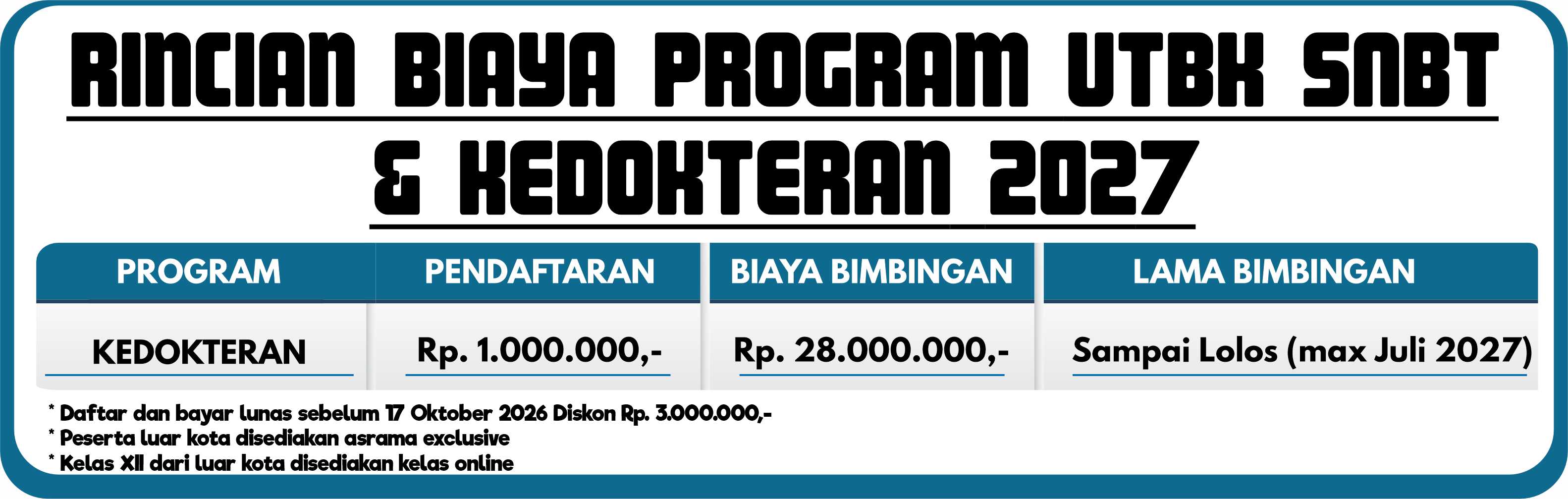 RINCIAN BIAYA PROGRAM UTBK KEDOKTERAN 2027_17okt26