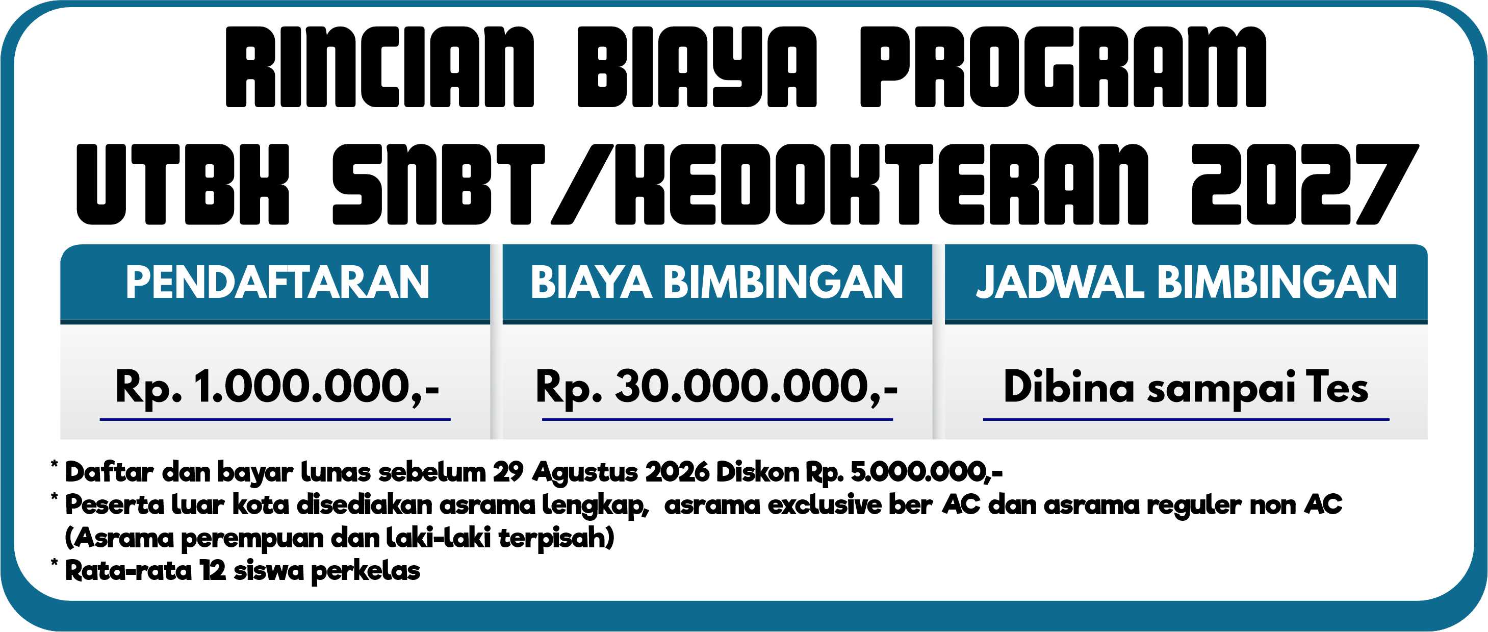 RINCIAN BIAYA PROGRAM UTBK KEDOKTERAN 2027_29