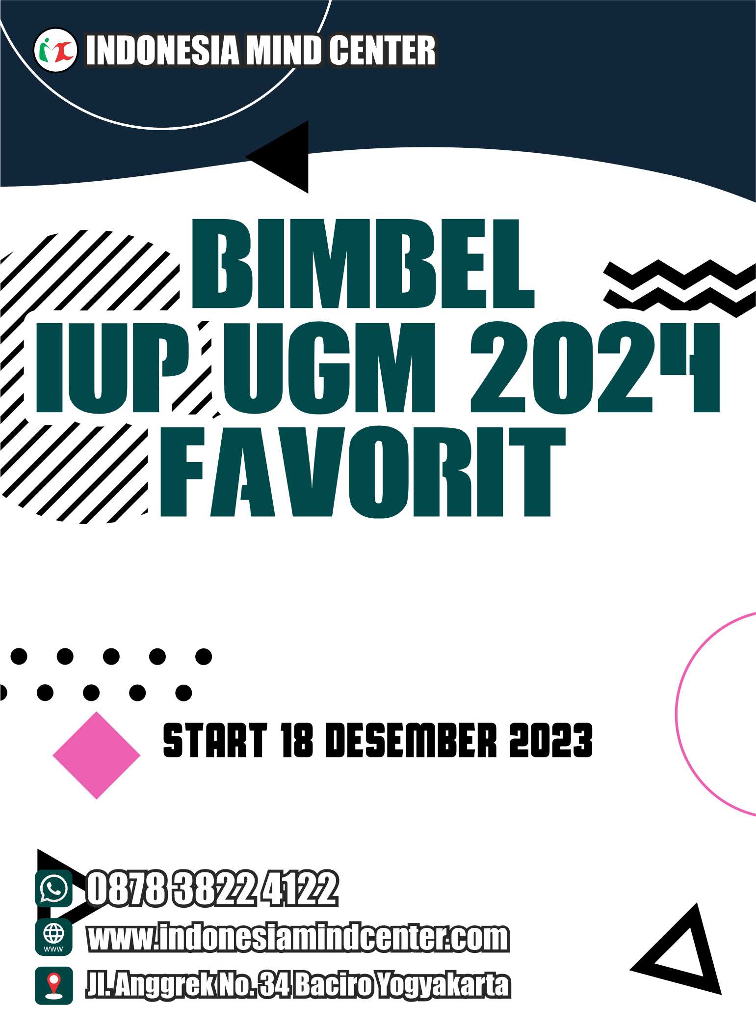 BIMBEL IUP UGM 2024 FAVORIT START 18 DESEMBER 2023