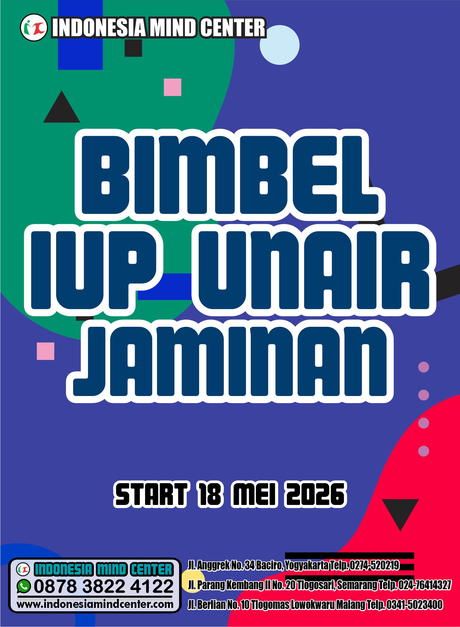 BIMBEL IUP UNAIR JAMINAN start 18 mei 2026