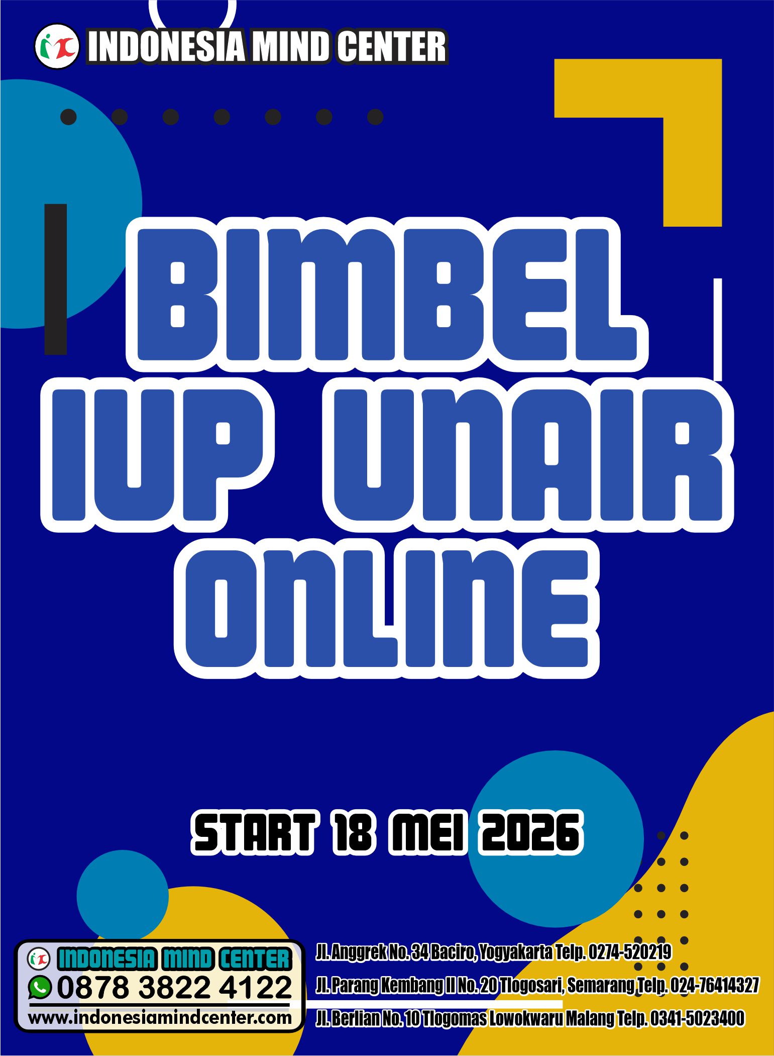 BIMBEL IUP UNAIR ONLINE start 18 mei 2026