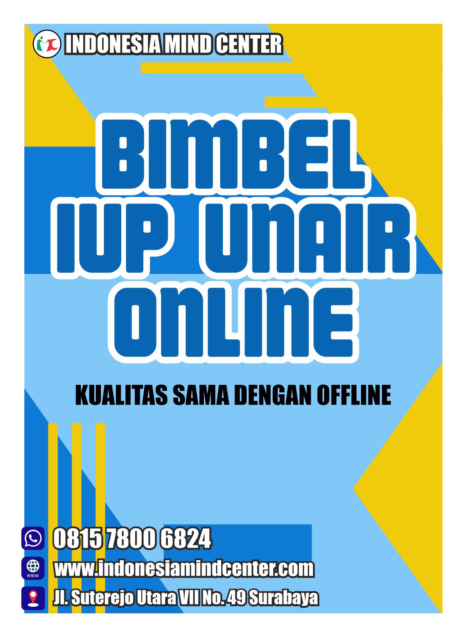 BIMBEL IUP UNAIR ONLINE KUALITAS SAMA DENGAN OFFLINE