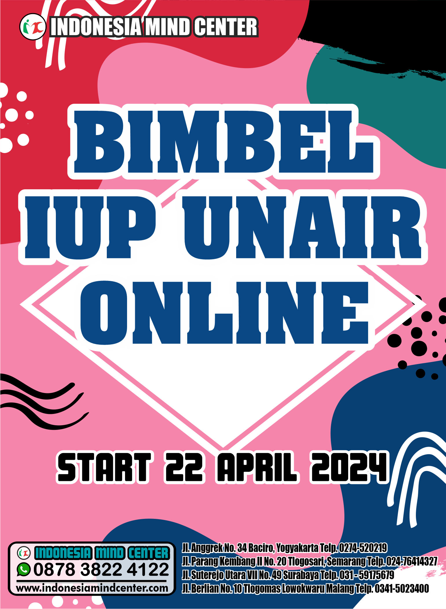 BIMBEL IUP UNAIR ONLINE START 22 APRIL 2024