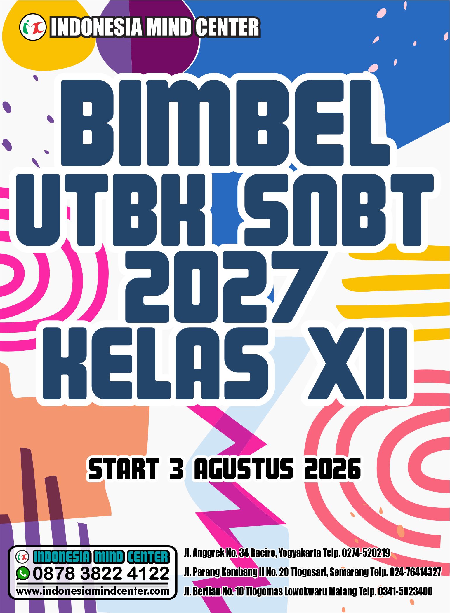 BIMBEL UTBK SNBT 2027 KELAS XII START 3 AGUSTUS 2026