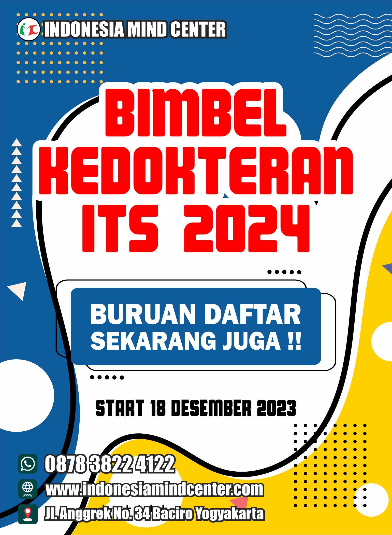 BIMBEL KEDOKTERAN ITS 2024 START 18 DESEMBER 2023