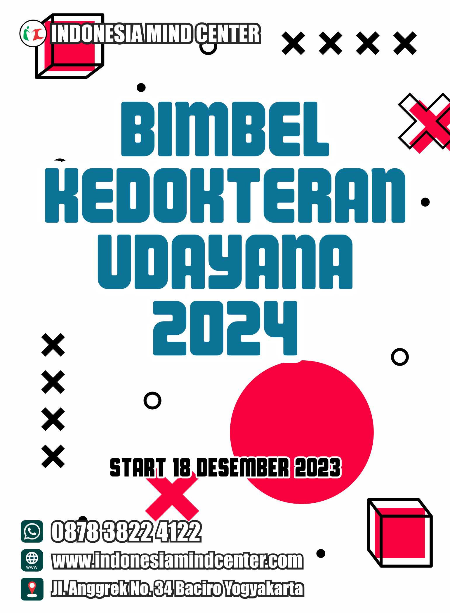 BIMBEL KEDOKTERAN UDAYANA 2024 START 18 DESEMBER 2023