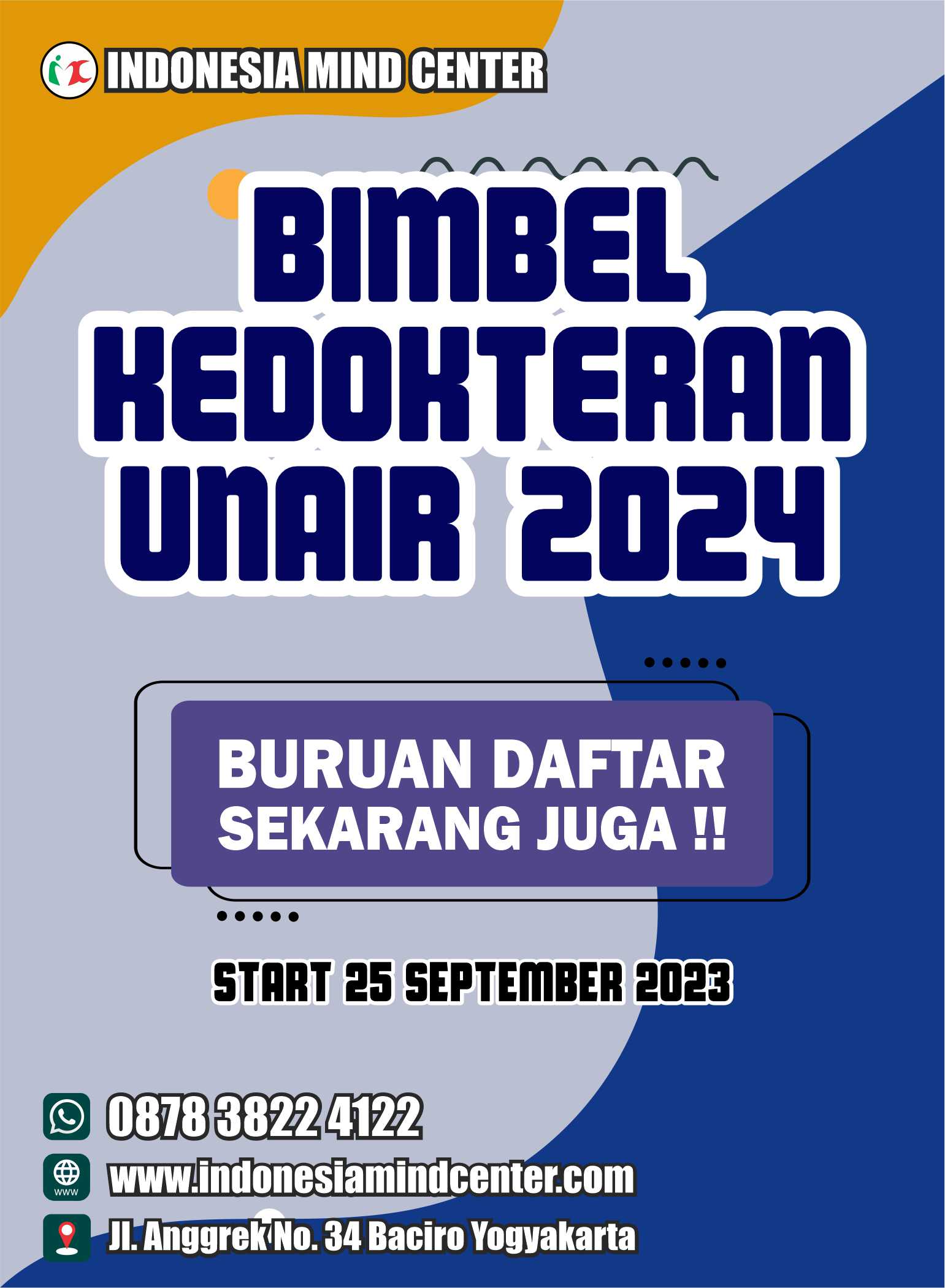BIMBEL KEDOKTERAN UNAIR 2024 START 25 SEPTEMBER 2023