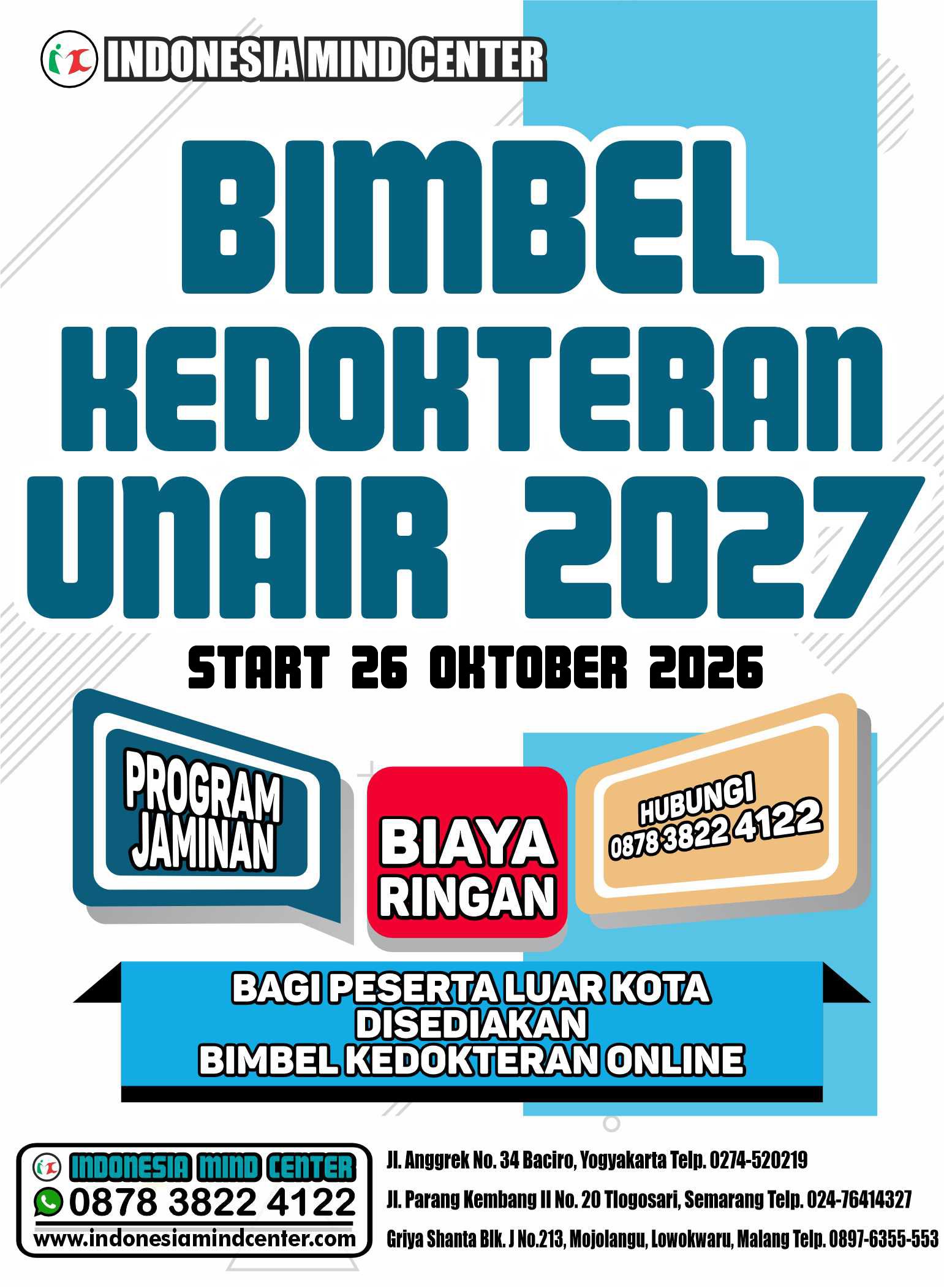 BIMBEL KEDOKTERAN UNAIR START 26 OKTOBER 2026