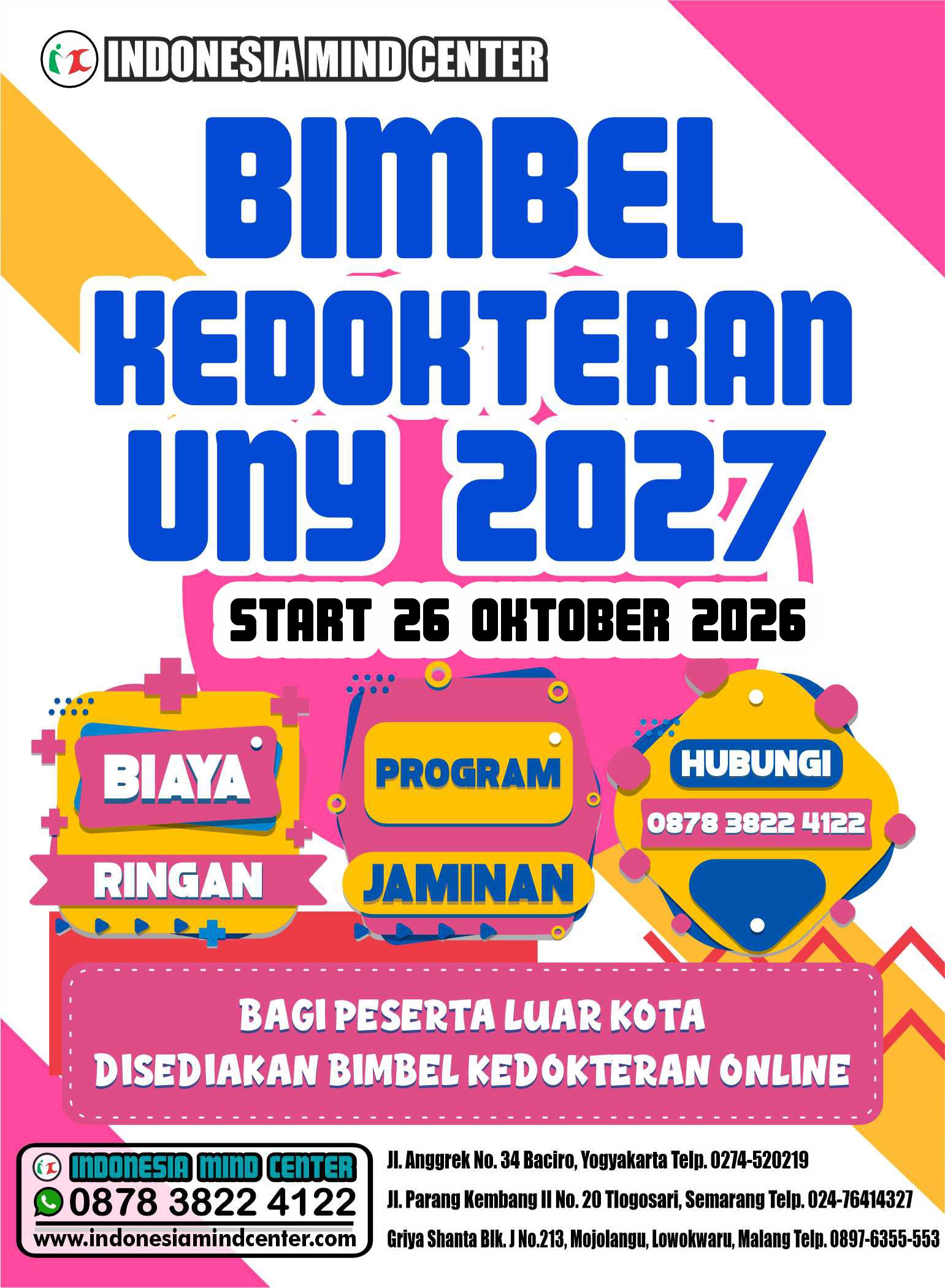 BIMBEL KEDOKTERAN UNY START 26 OKTOBER 2026