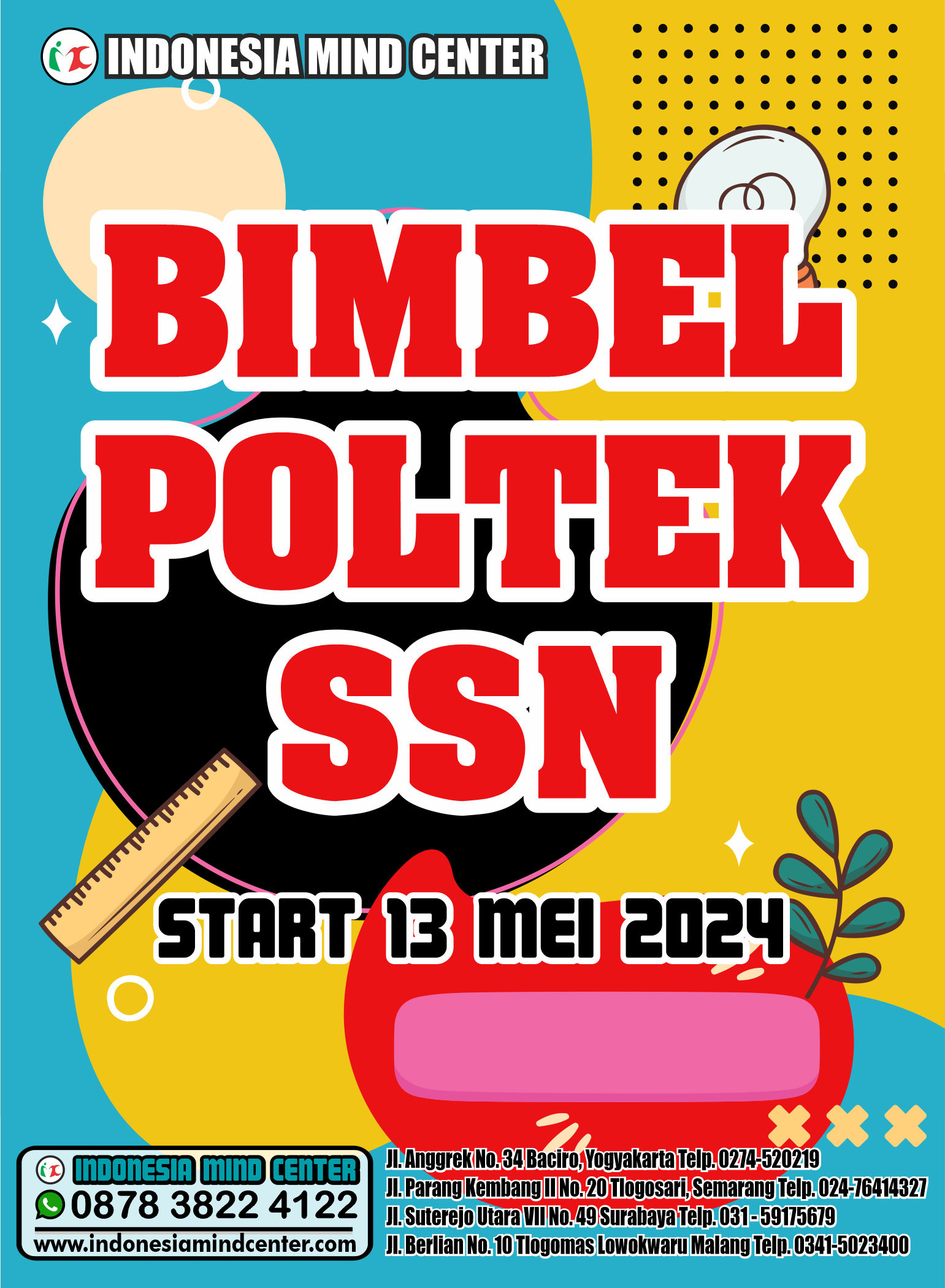 BIMBEL POLTEK SSN START 13 MEI 2024