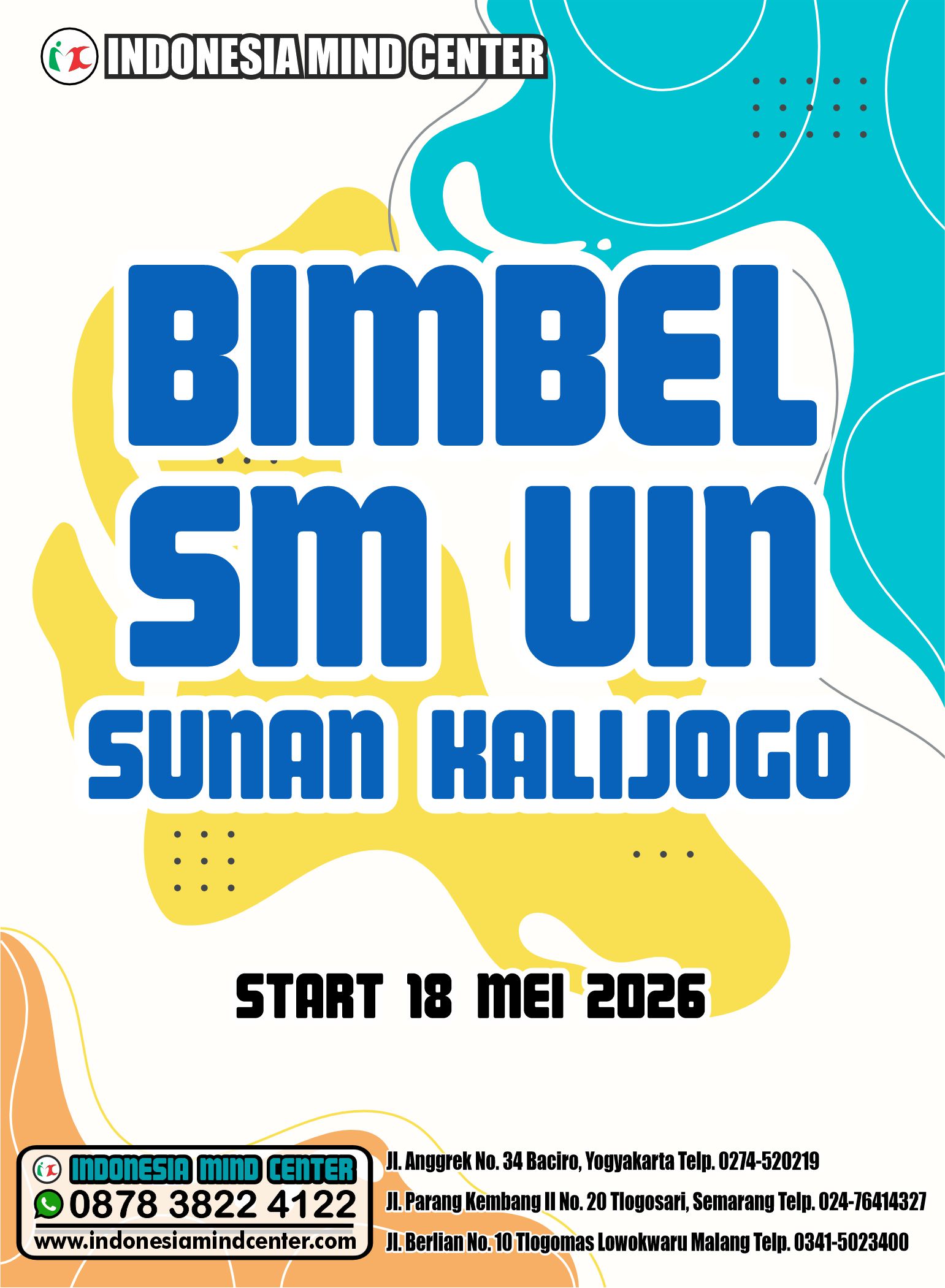 BIMBEL SM UIN SUNAN KALIJOGO START 18 MEI 2026