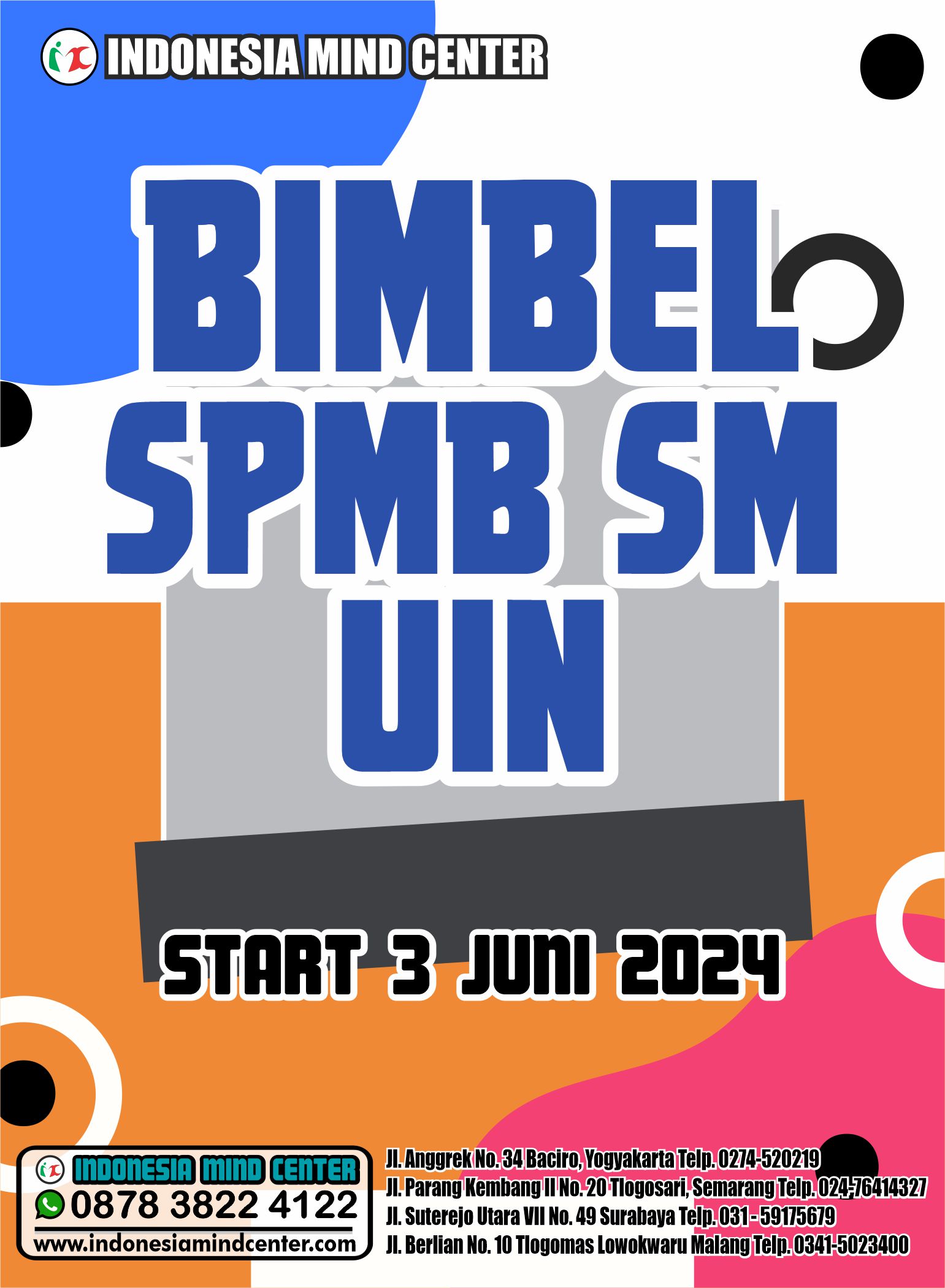 BIMBEL SPMB SM UIN START 3 JUNI 2024