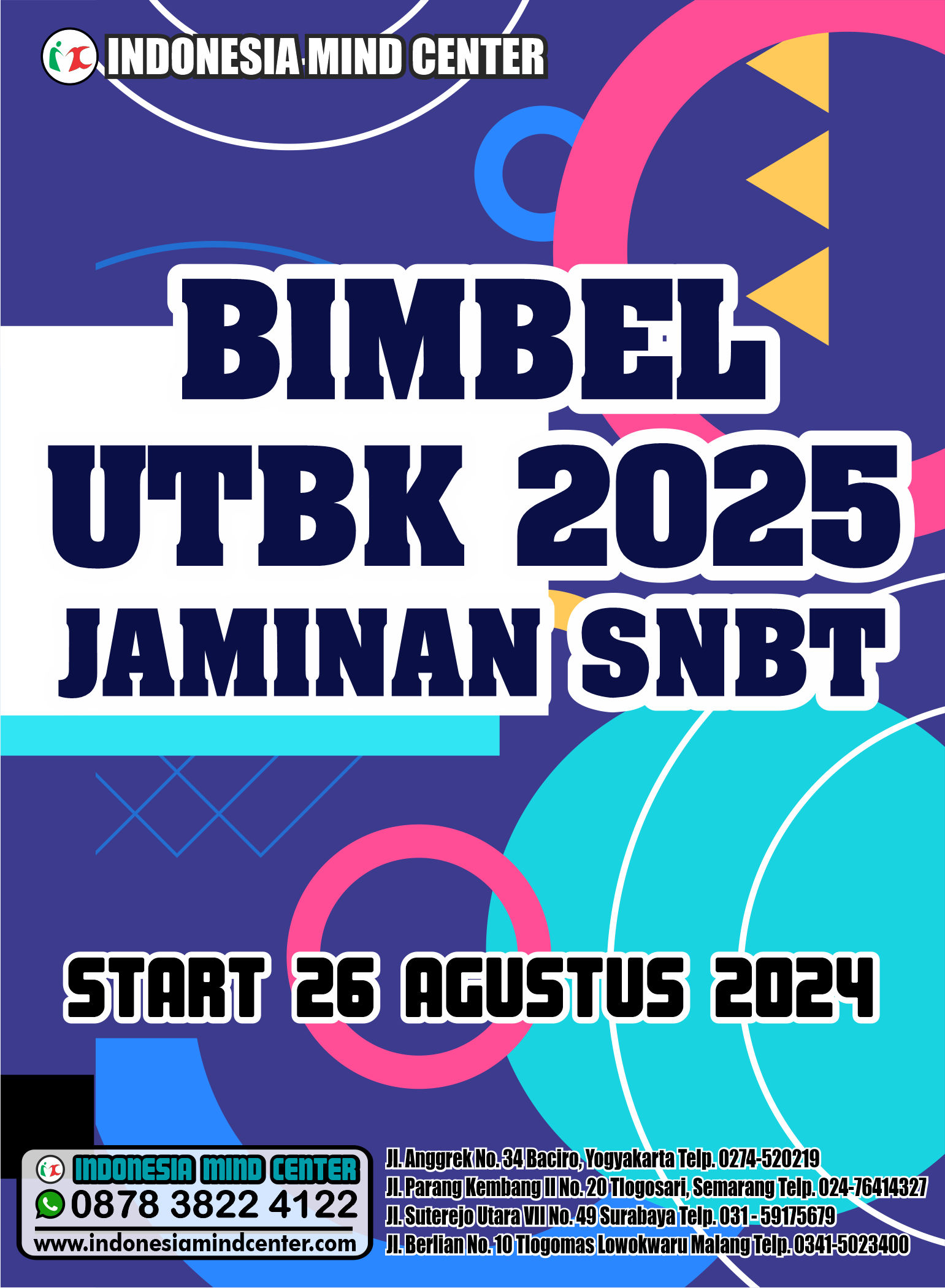 BIMBEL UTBK 2025 JAMINAN SNBT START 26 AGUSTUS 2024
