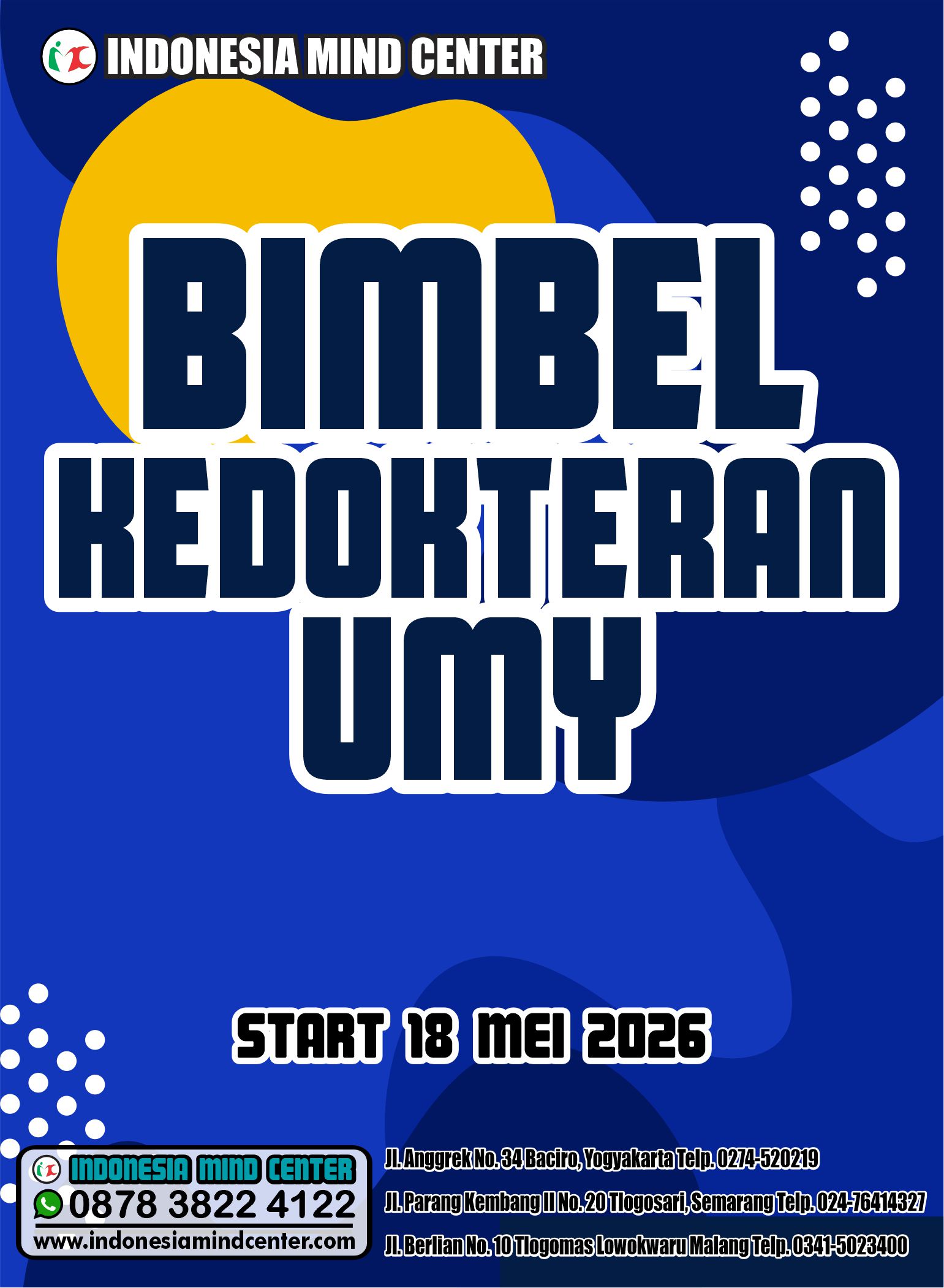 50. BIMBEL KEDOKTERAN UMY START 18 MEI 2026