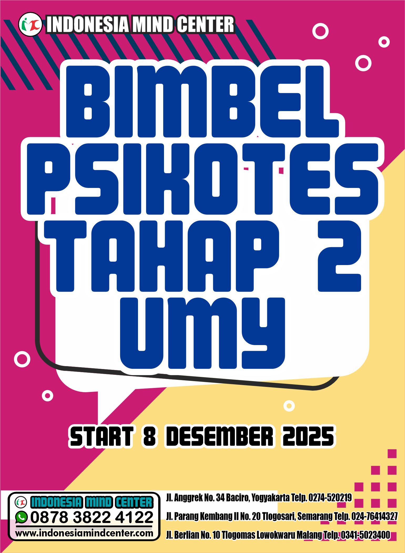 7. BIMBEL PSIKOTES TAHAP 2 UMY START 8 DESEMBER 2025