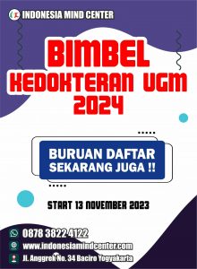BIMBEL KEDOKTERAN UGM 2024 START 13 NOVEMBER 2023