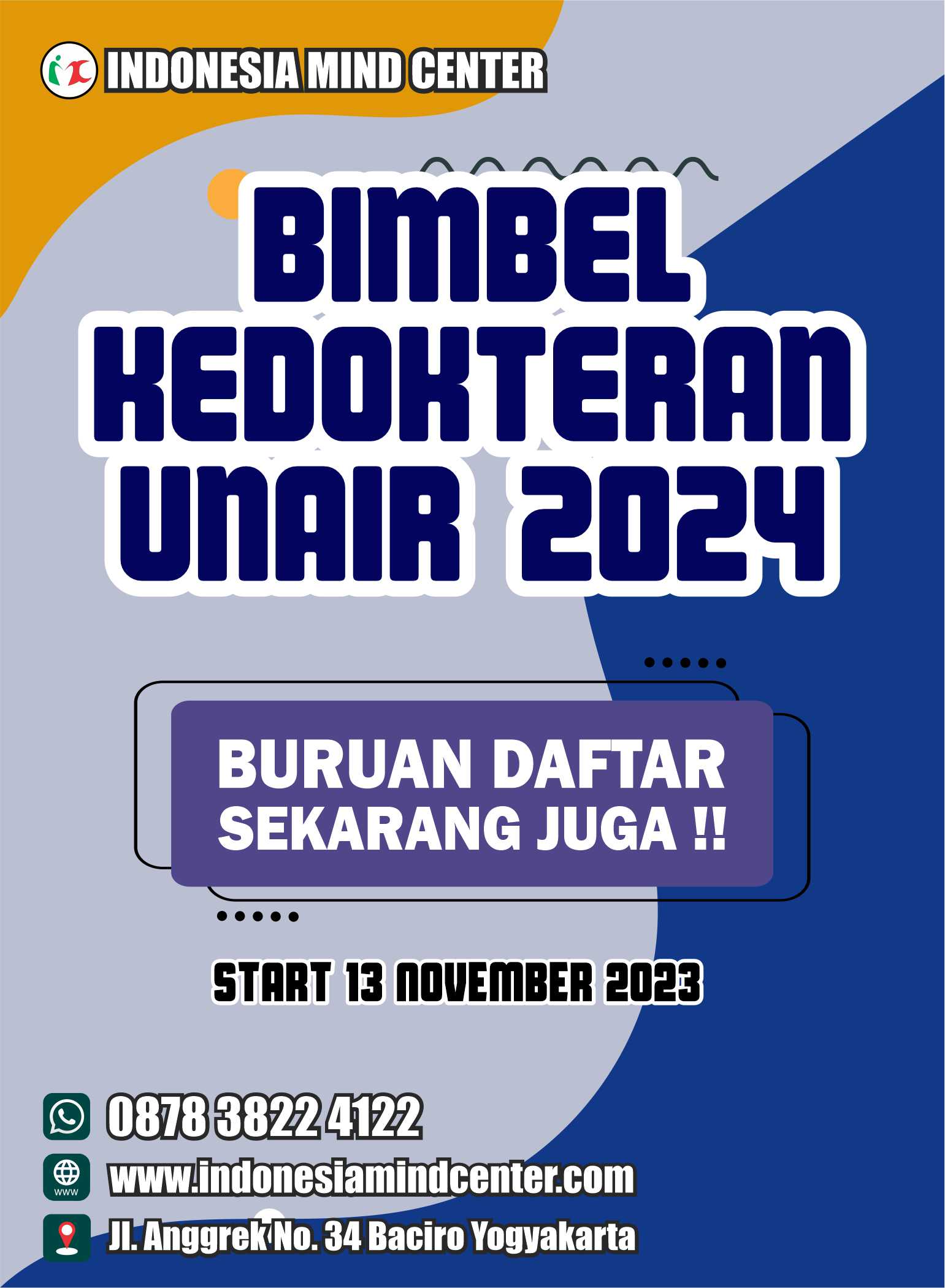 BIMBEL KEDOKTERAN UNAIR 2024 START 13 NOVEMBER 2023