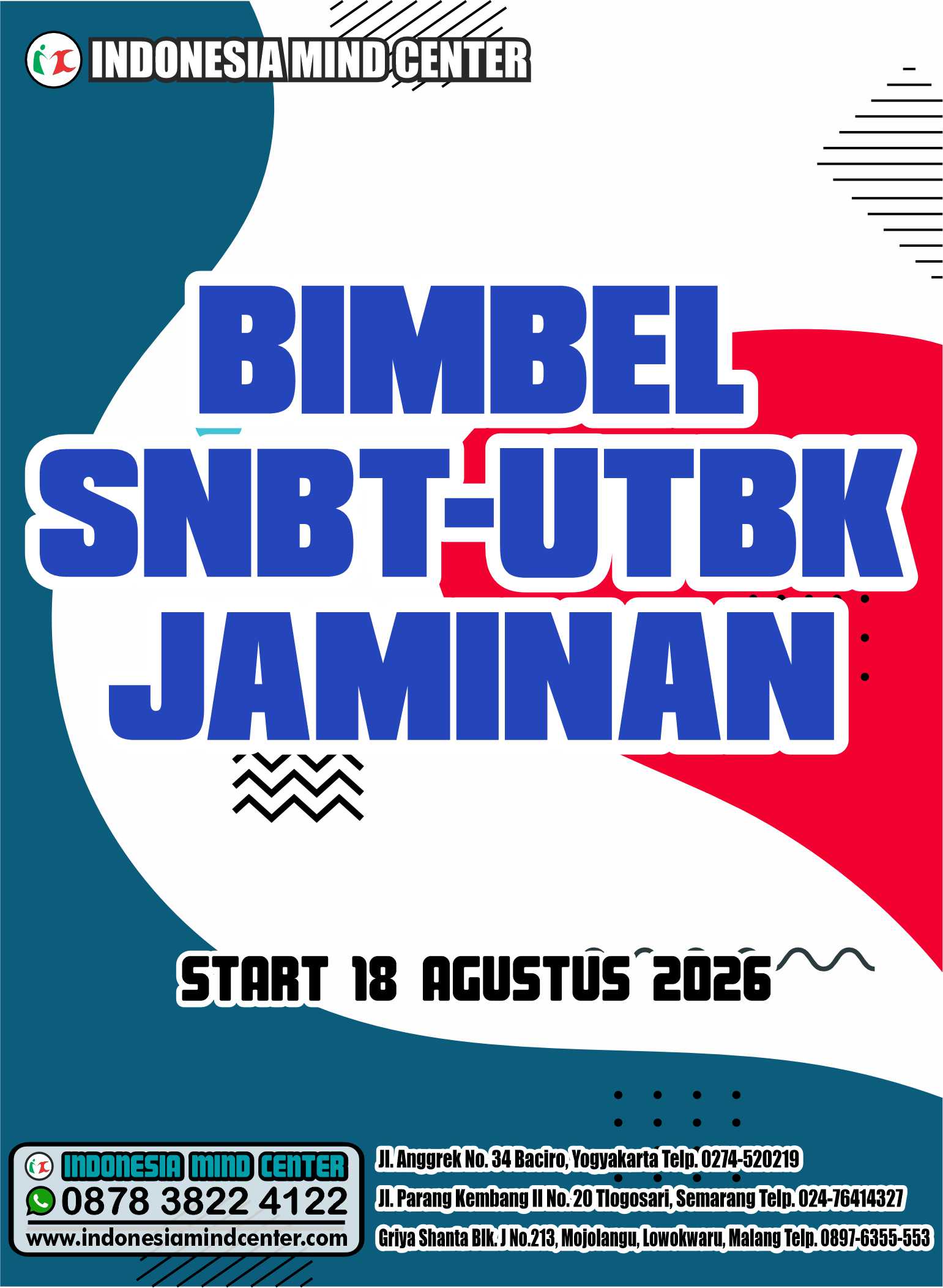 BIMBEL SNBT-UTBK JAMINAN START 18 AGUSTUS 2026