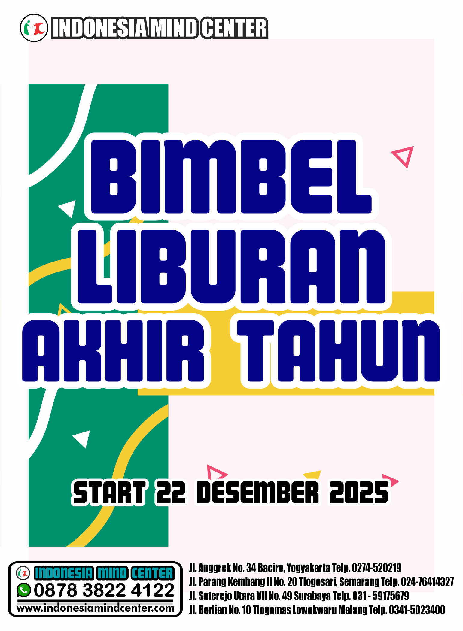 BIMBEL LIBURAN AKHIR TAHUN START 22 DESEMBER 2025