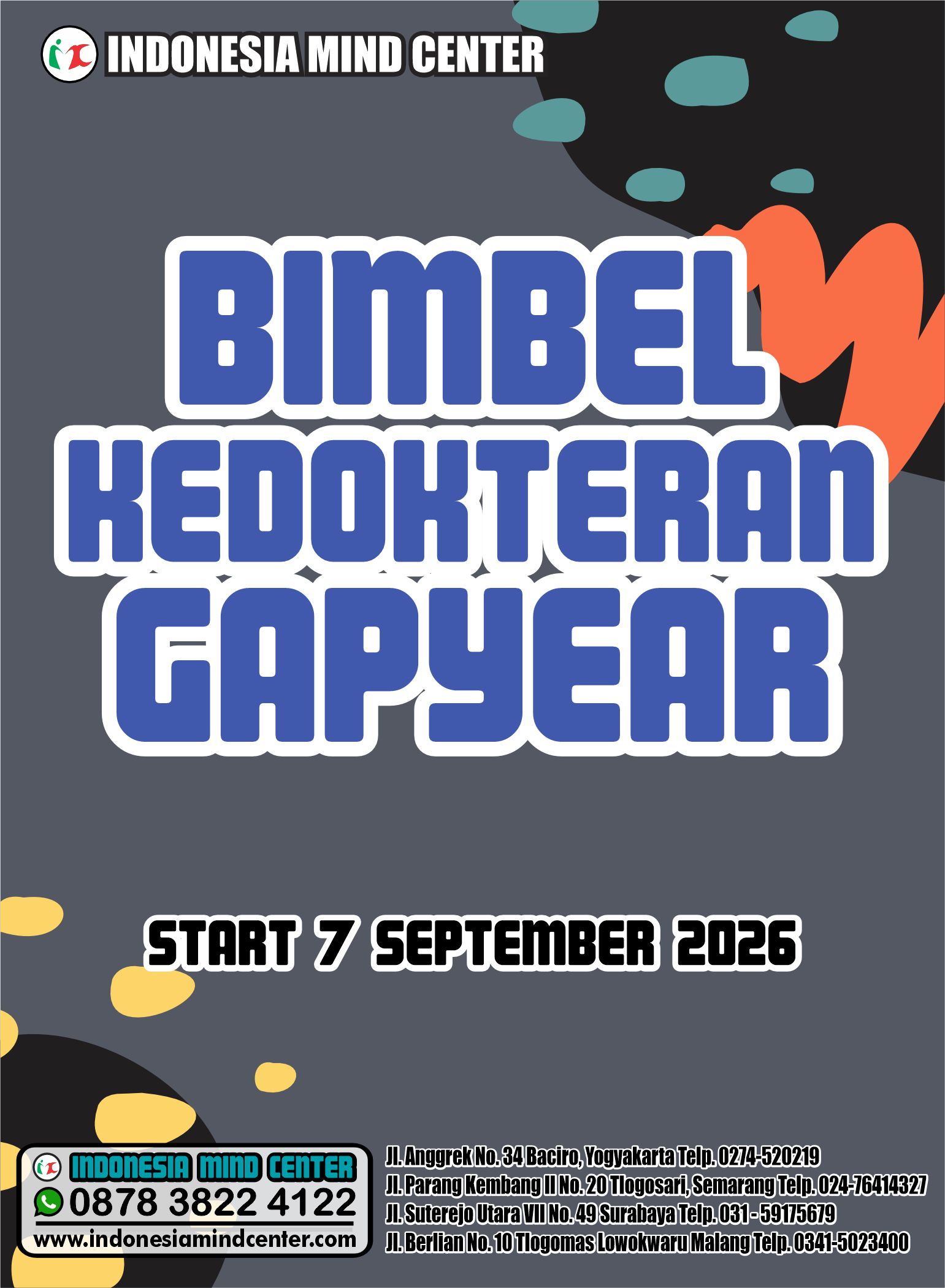 BIMBEL KEDOKTERAN GAPYEAR START 7 SEPT 2026