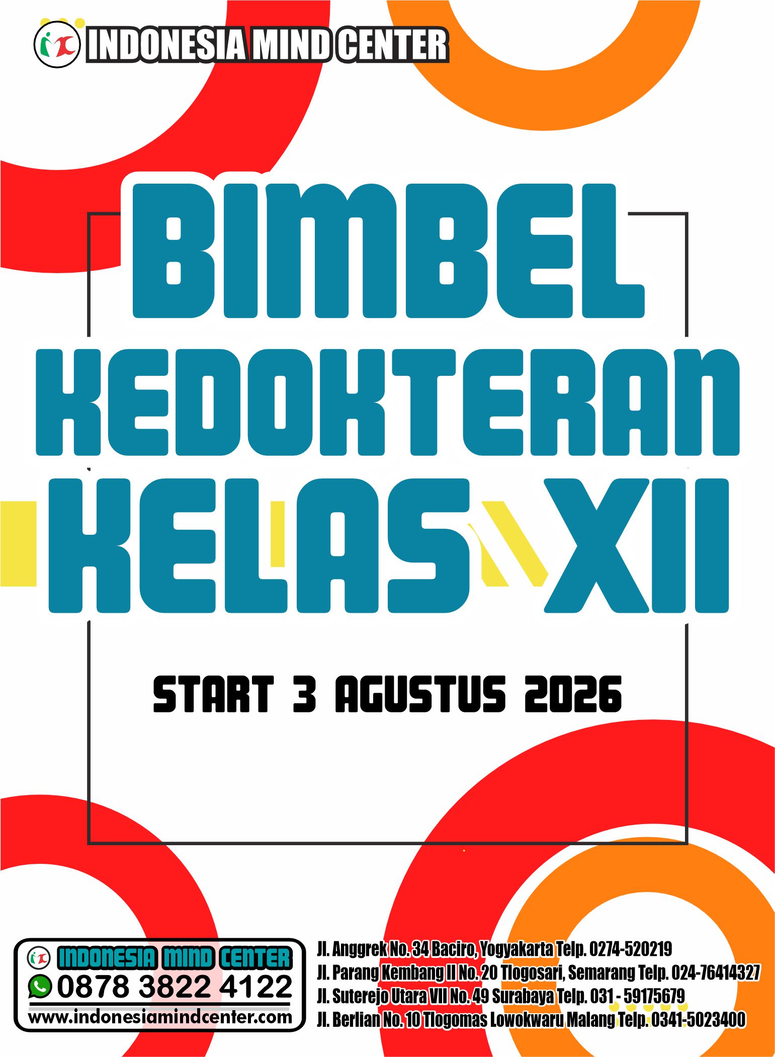 BIMBEL KEDOKTERAN KELAS XII START 3 AGUSTUS 2026