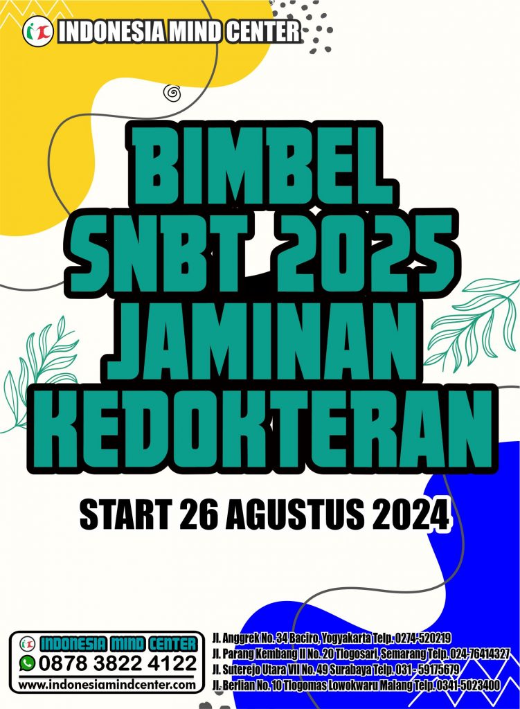 BIMBEL SNBT 2025 JAMINAN KEDOKTERAN START 26 AGUSTUS 2024